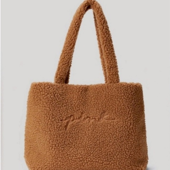NWT VS Pink Sherpa Tote - Picture 3 of 4